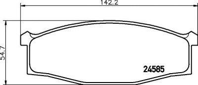 HELLA PAGID 8db355013721 -  Комплект тормозных колодок, дисковый тормоз